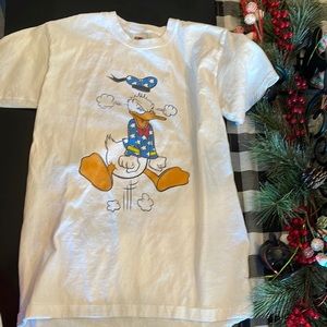 Disney White Donald Duck Short Sleeve Tee